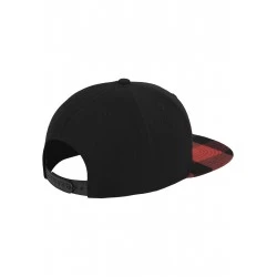 Шапка с козирка в черно Checked Flanell Peak Snapback