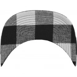 Шапка с козирка в черно Checked Flanell Peak Snapback 