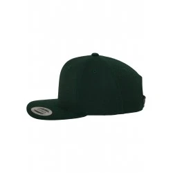  Шапка с козирка в тъмнозелено Classic Snapback 