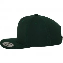  Шапка с козирка в тъмнозелено Classic Snapback 