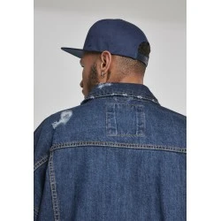 Шапка с козирка в тъмносиньо Organic Cotton Snapback 