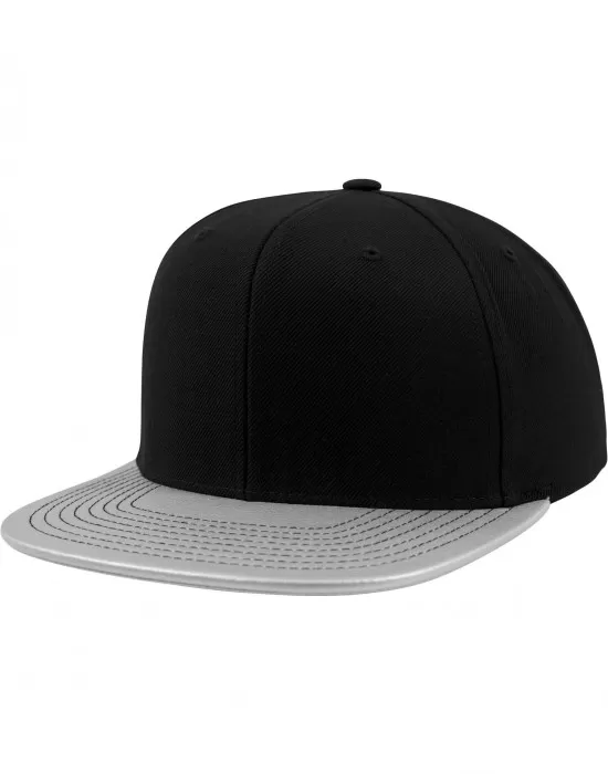Шапка с козирка в черно Metallic Visor Snapback, Шапки с козирка - Hoodstyle.bg