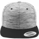 Шапка с козирка в сиво Stripes Melange Crown Snapback, Шапки с козирка - Hoodstyle.bg
