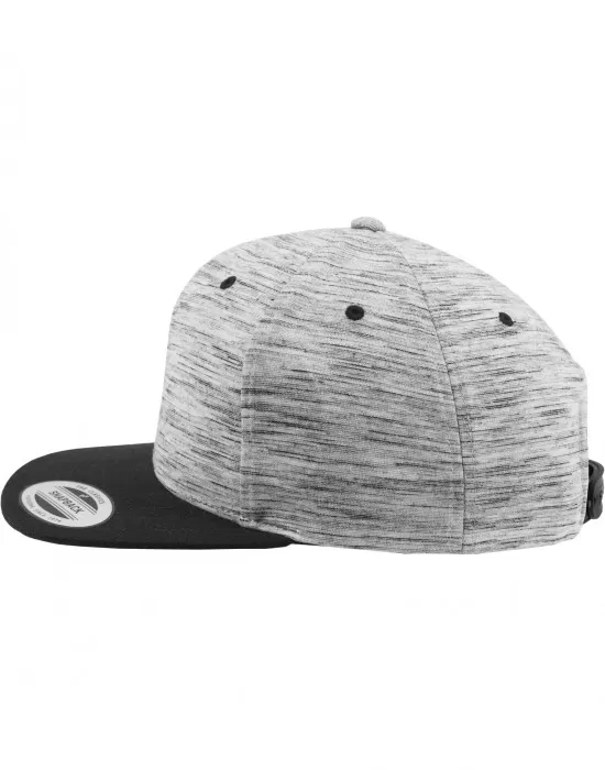 Шапка с козирка в сиво Stripes Melange Crown Snapback, Шапки с козирка - Hoodstyle.bg