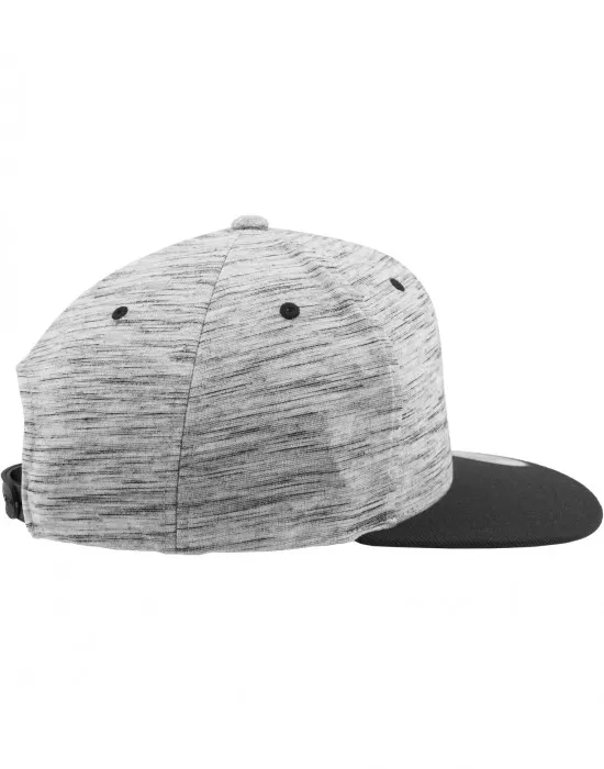 Шапка с козирка в сиво Stripes Melange Crown Snapback, Шапки с козирка - Hoodstyle.bg