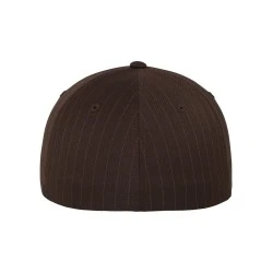 Шапка с козирка в кафяво Flexfit Pinstripe
