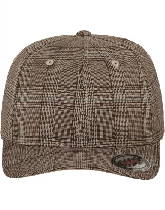 Шапка с козирка в цвят каки Flexfit Glen Check, Шапки с козирка - Hoodstyle.bg