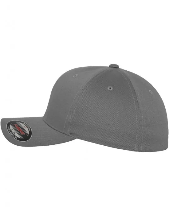 Шапка с козирка в сиво Flexfit Wooly Combed, Шапки с козирка - Hoodstyle.bg