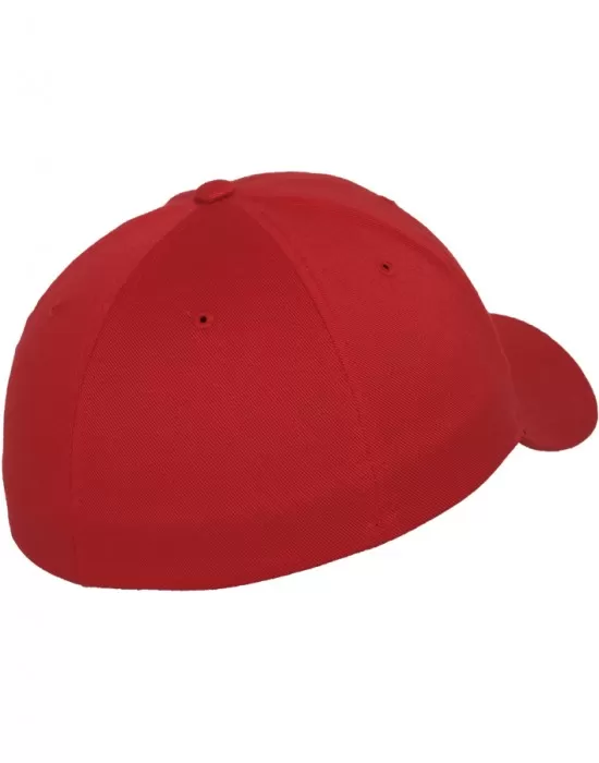 Шапка с козирка в червено Flexfit Wooly Combed, Шапки с козирка - Hoodstyle.bg