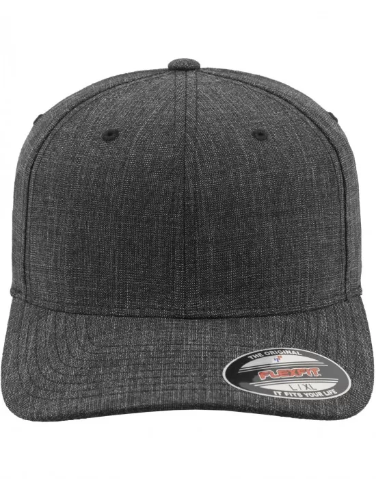 Шапка с коризка черна Fine Melange Flexfit black, Шапки с козирка - Hoodstyle.bg