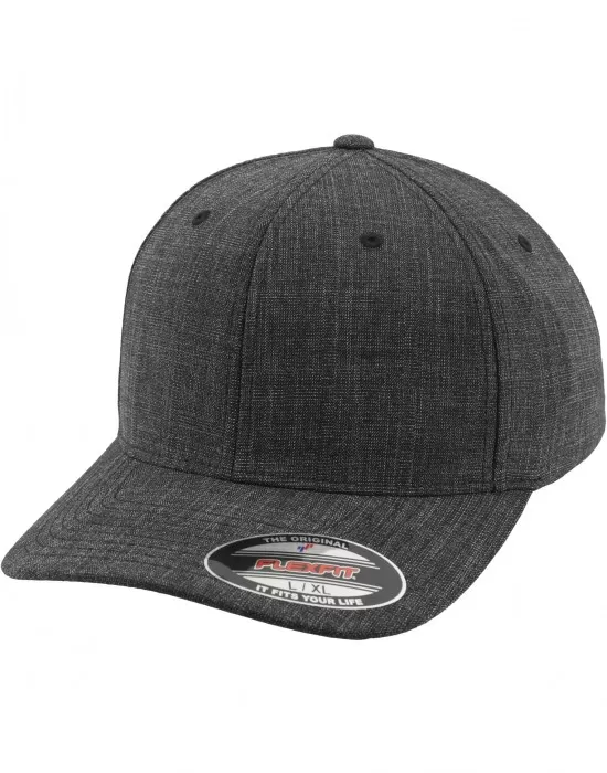 Шапка с коризка черна Fine Melange Flexfit black, Шапки с козирка - Hoodstyle.bg