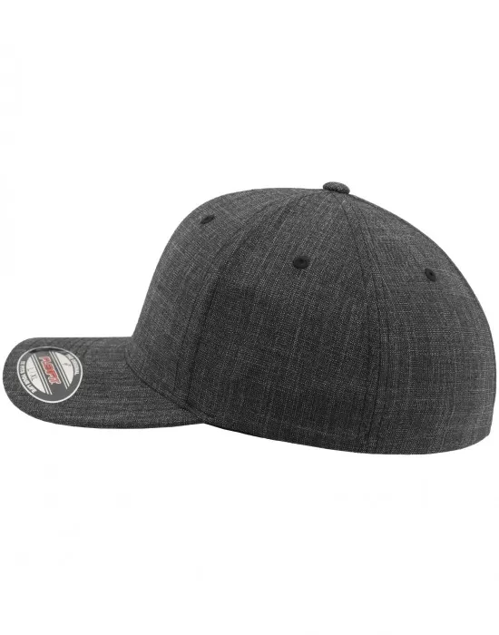 Шапка с коризка черна Fine Melange Flexfit black, Шапки с козирка - Hoodstyle.bg