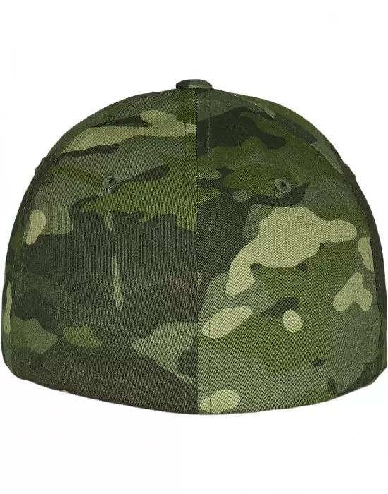 Шапка с козирка в зелен камуфлаж Merchcode Flexfit Multicam, Шапки с козирка - Hoodstyle.bg