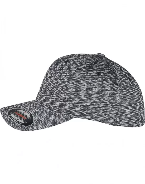 Шапка с козирка в тъмносиво Stripes Melange Flexfit, Шапки с козирка - Hoodstyle.bg