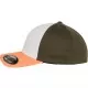 Шапка с козирка 3 Tone Flexfit neonorange/white/olive, Шапки с козирка - Hoodstyle.bg