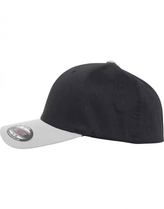 Шапка с козирка в черно и сиво Flexfit Wooly Combed, Шапки с козирка - Hoodstyle.bg