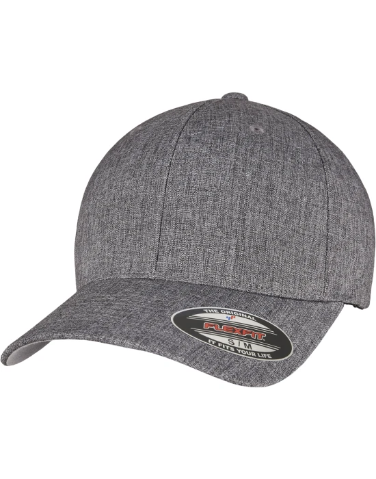 FLEXFIT HEATHERLIGHT CAP melange dark grey S/M