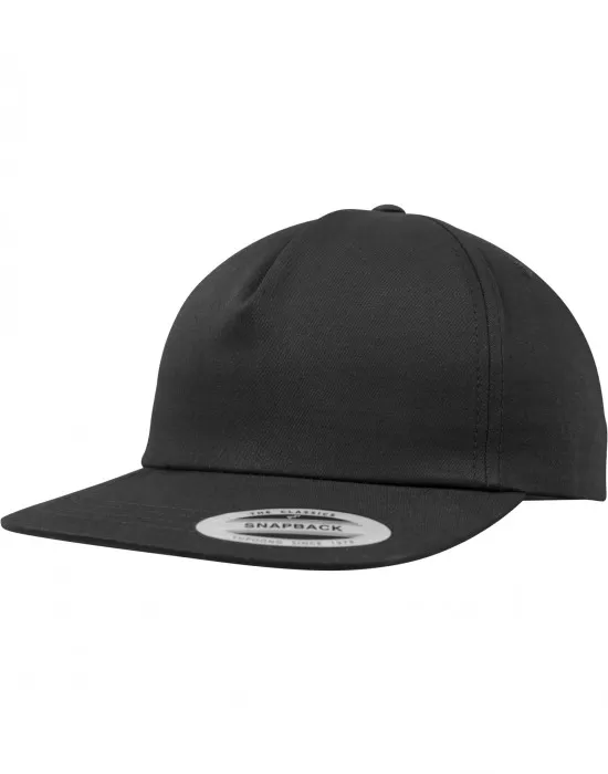 Шапка с козирка в черно Unstructured 5-Panel Snapback, Шапки с козирка - Hoodstyle.bg