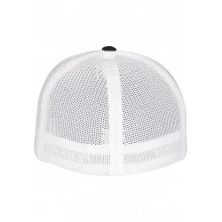Шапка с козирка в черно и бяло Flexfit Trucker Recycled Mesh