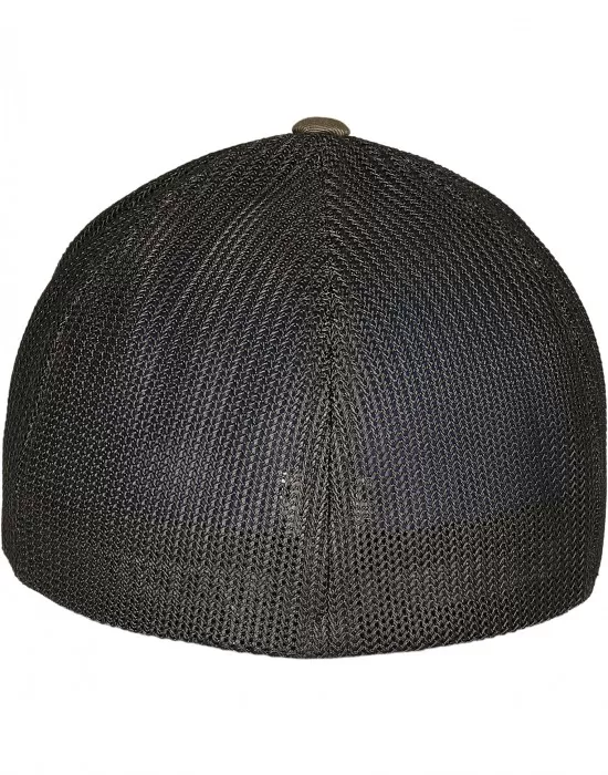 Шапка с козирка в масленозен цвят Flexfit Trucker Recycled Mesh, Шапки с козирка - Hoodstyle.bg