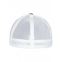 Шапка с козирка в сиво и бяло Flexfit Trucker Recycled Mesh 