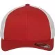 Шапка с козирка в червено и бяло Flexfit Mesh Trucker, Шапки с козирка - Hoodstyle.bg