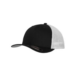 Шапка с козирка в черно и бяло Flexfit Mesh Trucker 