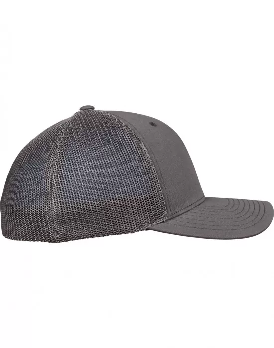 Шапка с козирка в тъмносиво Flexfit Mesh Trucker, Шапки с козирка - Hoodstyle.bg