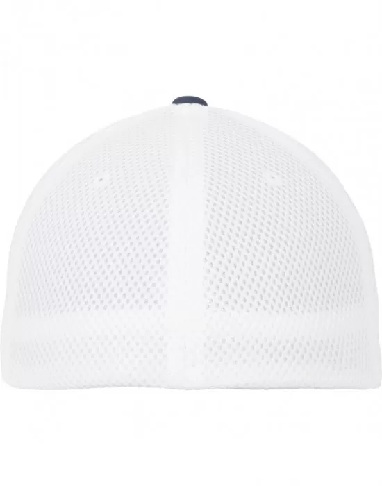 Шапка с козирка в синьо и бяло Flexfit Ultrafibre & Airmesh, Шапки с козирка - Hoodstyle.bg