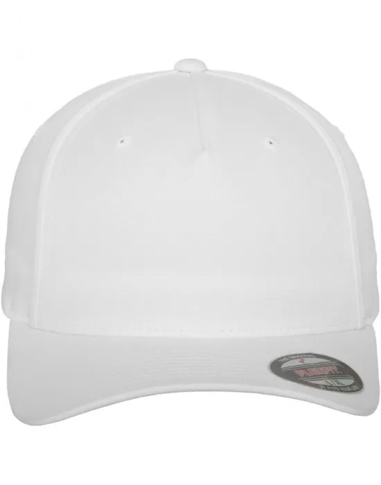 Спортна шапка с козирка бяла Flexfit 5, Шапки с козирка - Hoodstyle.bg