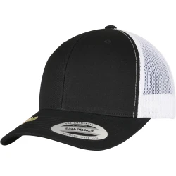 Шапка с козирка YP CLASSICS RECYCLED RETRO TRUCKER CAP 2-TONE blk/wht one size