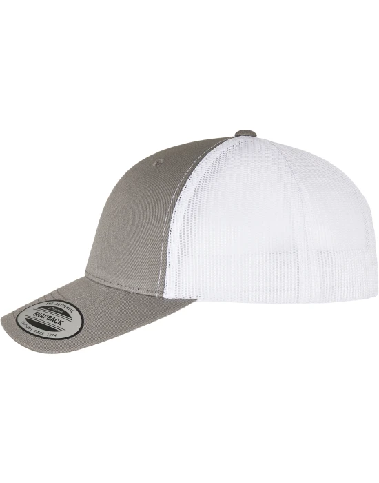YP CLASSICS RECYCLED RETRO TRUCKER CAP 2-TONE grey/white one size