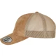 Suede Leather Trucker Cap khaki one size