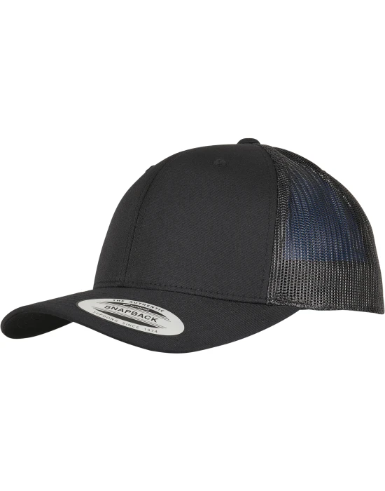Trucker Recycled Polyester Fabric Cap black one size