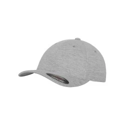 Шапка с козирка в сиво Flexfit Double Jersey