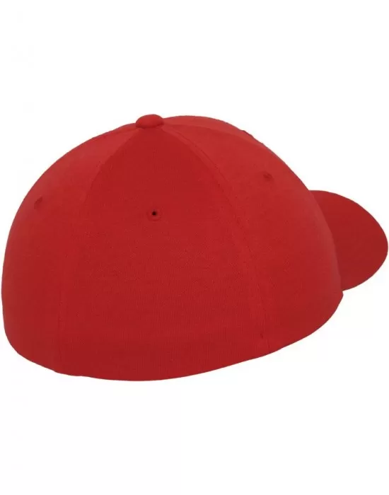 Шапка с козирка в червено Flexfit Double Jersey, Шапки с козирка - Hoodstyle.bg