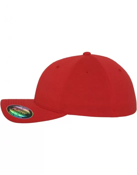Шапка с козирка в червено Flexfit Double Jersey, Шапки с козирка - Hoodstyle.bg