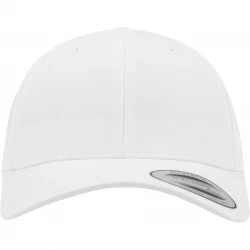 Шапка с козирка в бяло Curved Classic Snapback