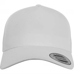 Шапка с козирка в бяло 5-Panel Curved Classic Snapback 