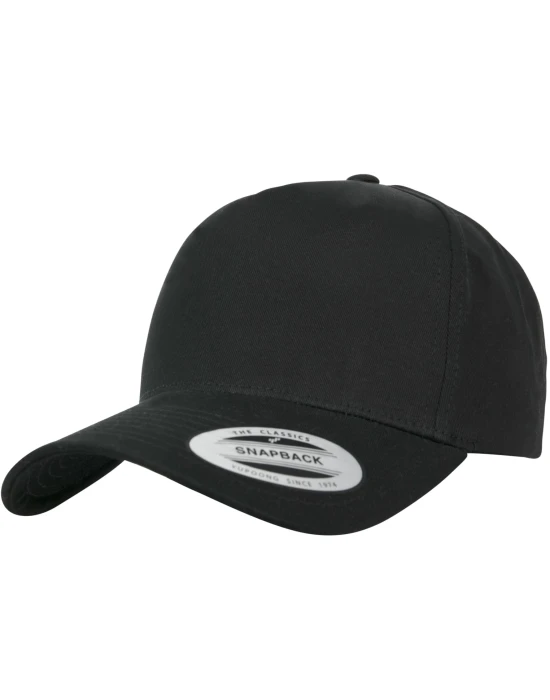 5-Panel Curved Classic Snapback black one size