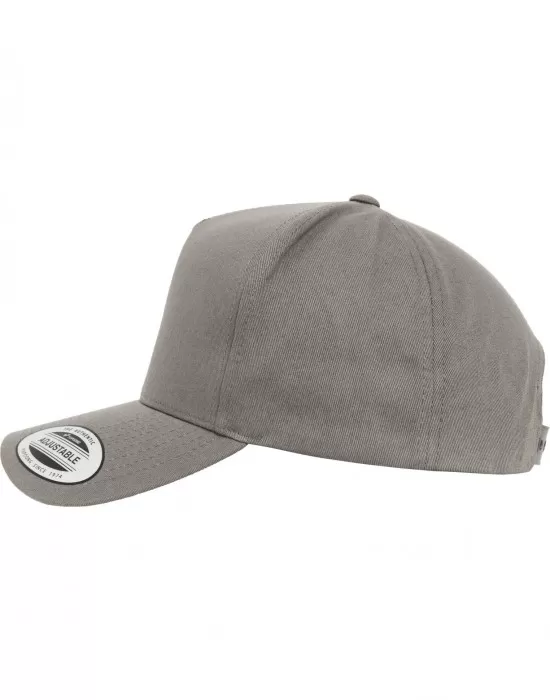 Шапка с козирка в сиво 5-Panel Curved Classic Snapback, Шапки с козирка - Hoodstyle.bg