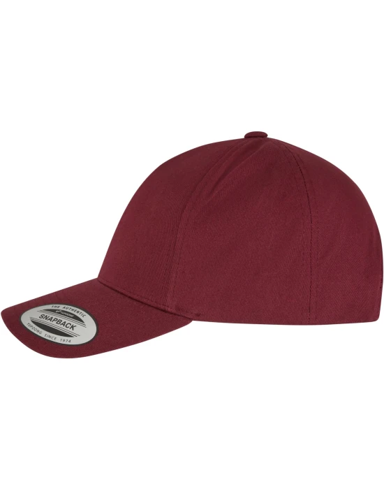 5-Panel Curved Classic Snapback maroon one size