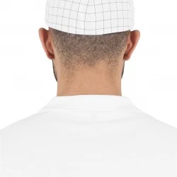 Шапка с козирка в бяло Flexfit Square Check Cap 
