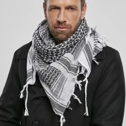 Шал в бяло и черно Brandit Shemag Scarf white/black 