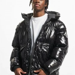 Зимно широко яке в черен цвят UNISEX DEF Jacket Shiny