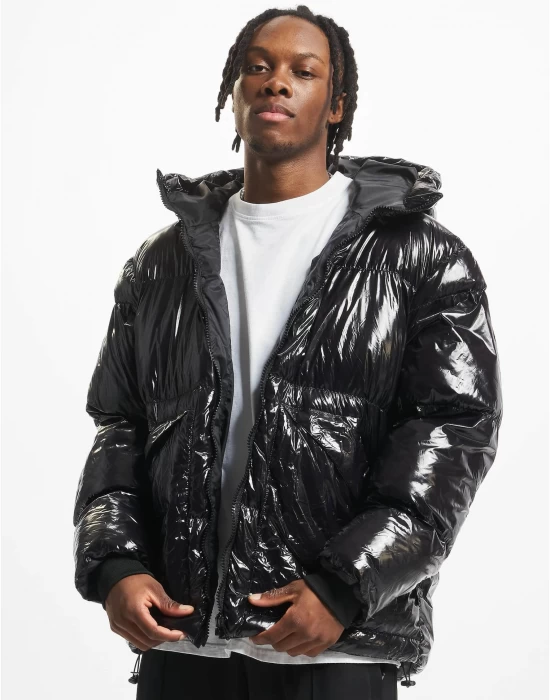 Зимно широко яке в черен цвят UNISEX DEF Jacket Shiny, Зимни якета - Hoodstyle.bg