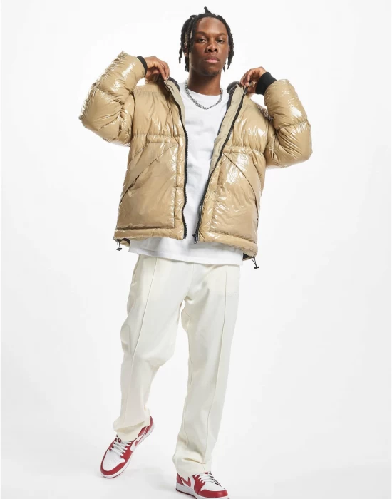 Широко зимно яке в бежов цвят UNISEX DEF Jacket Shiny, Зимни якета - Hoodstyle.bg