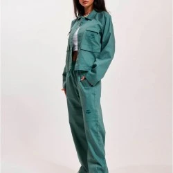 Дамско яке в зелен цвят DEF Worky Jacket