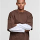 DEF DOUBLE Longsleeves chocolatebrown/brightwhite XXL