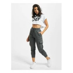Дамско Изчистено Долнище DEF Greta Sweatpants anthracite XS